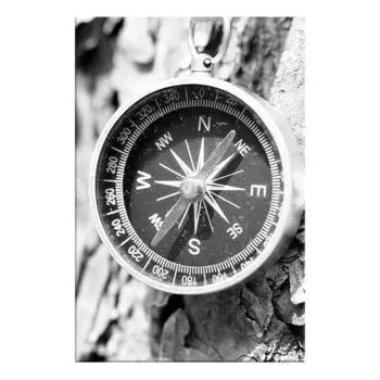Фреска Artgeist Black and White Compass, черно-белый