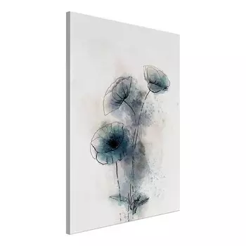 Фреска Artgeist Blue Poppies, белый