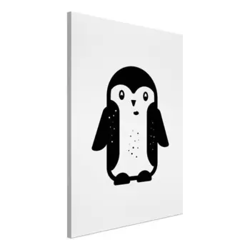 Фреска Artgeist Funny Penguin, черно-белый