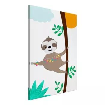 Фреска Artgeist Happy Sloth, разноцветный