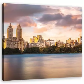 Фреска Feeby Sonnenuntergang ber der Stadt, бежевый