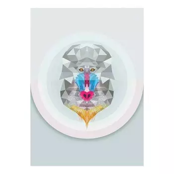 Фреска Komar Baboon, разноцветный