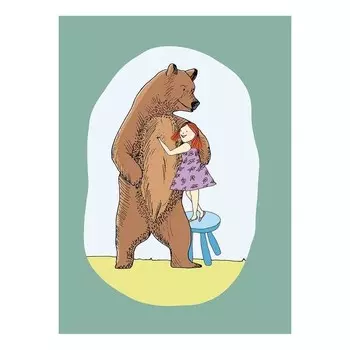 Фреска Komar Lili and Bear, разноцветный