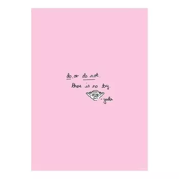Фреска Komar Star Wars Quote Yoda Cute, розовый