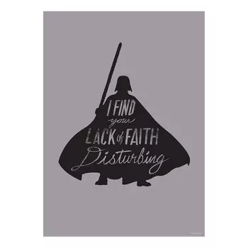 Фреска Komar Star Wars Silhouette Vader цвет grau/schwarz