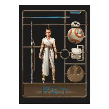 Фреска Komar Star Wars Toy Rey, разноцветный