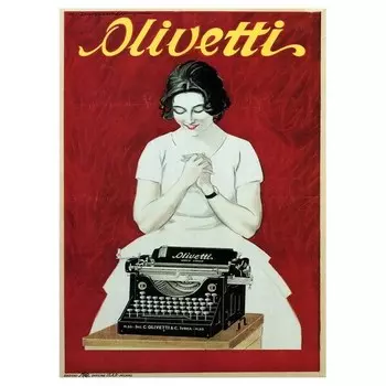 Фреска LegendArte Olivetti Macchina da Scrivere, многоцветный
