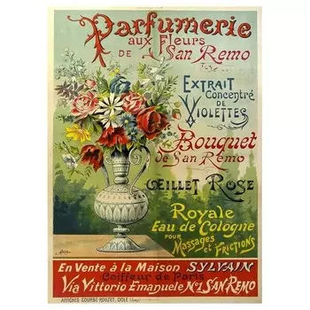 Фреска LegendArte Parfumerie aux Flores, Sanremo, многоцветный