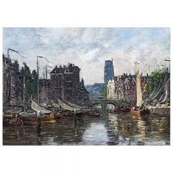 Фреска LegendArte Rotterdam, Le Pont De La Bourse, многоцветный