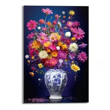 Фреска Reinders Delft Flowers, разноцветный