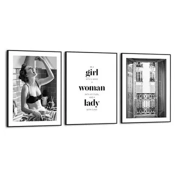 Фреска Reinders Fashion Woman 3-teilig, черный