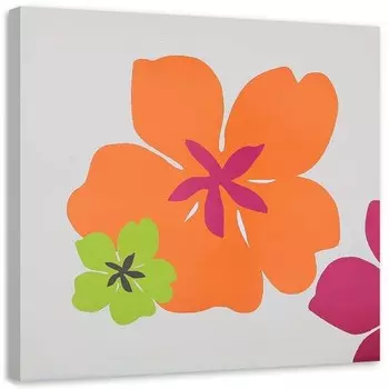 Фрески Feeby Bunte Blumen Pop Art Orange, красочный