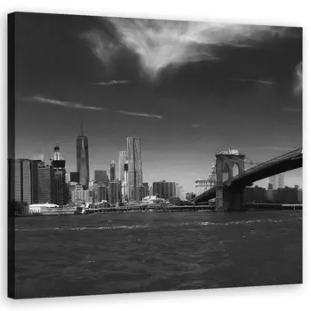 Фрески Feeby Stadt bei Nacht Schwarz, черно-белый