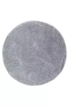 Freundin Home Collection лохматый ковер "Soft Twist", круглый, глубокий ворс, длинный ворс, лохматый, гостиная, столовая, спальня, прихожая 100 см, серый