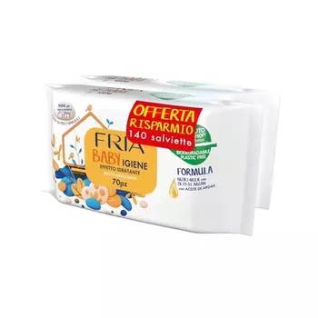 Fria Moisturizing Wipes 72 салфетки, 2 шт.