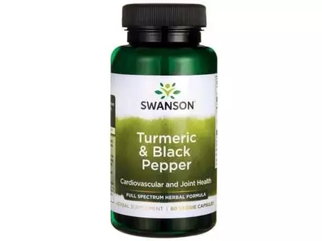 FS Куркума Черный перец Swanson, 60 капсул