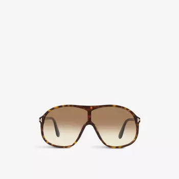 Ft0964 солнцезащитные очки drew в ацетатной оправе-авиаторе Tom Ford, коричневый
