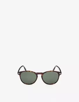 FT1097 Круглые солнцезащитные очки Tom Ford, цвет Avana Scura -Verde