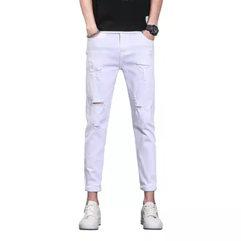 FUERZA Джинсы унисекс черно-белые