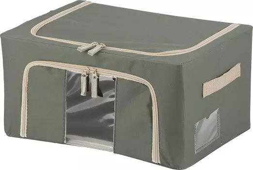 Fuji Boeki 63512 Ящик для хранения, ширина 15,4 x глубина 11,4 x высота 7,9 дюйма (39 x 29 x 20 см), зеленый, 5,6 галлона (22 л), с небольшим окном, штабелируемый Fujiboeki, Green