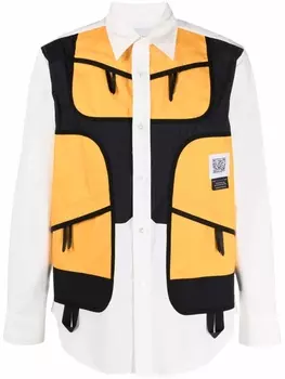 Fumito Ganryu рубашка Portable с длинными рукавами, белый