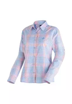 Функциональная блузка Maier Sports "Нанни", женская блузка, клетчатая блузка с длинными рукавами для активного отдыха и отдыха, синий