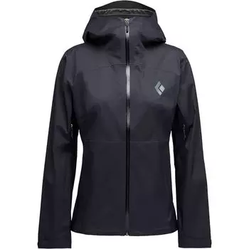 Функциональная дышащая дождевая куртка с эластичной тканью Black Diamond, черный