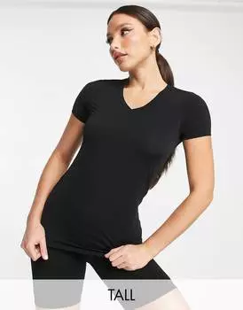 Функциональная футболка с v-образным вырезом и короткими рукавами ASOS 4505 Tall