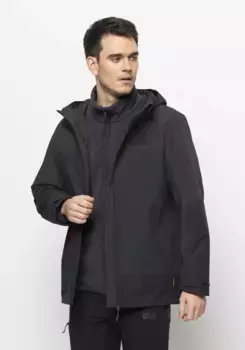 Функциональная куртка 3-в-1 Jack Wolfskin "DNA TUNDRA 3IN1 JKT M" (2 шт.), с капюшоном, черный