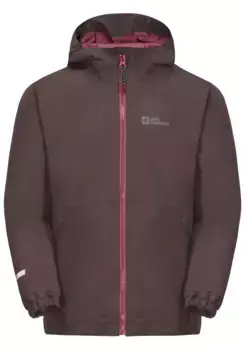 Функциональная куртка 3-в-1 Jack Wolfskin "ICELAND 3IN1 JACKET K", с капюшоном, цвет Boysenberry