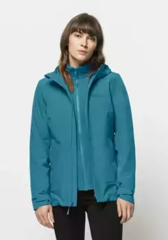 Функциональная куртка 3-в-1 Jack Wolfskin "MOONRISE 3IN1 JKT W" (2 шт.), с капюшоном, голубой
