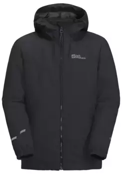 Функциональная куртка 3-в-1 Jack Wolfskin "SNOWCURL 3IN1 JACKET K", с капюшоном, черный