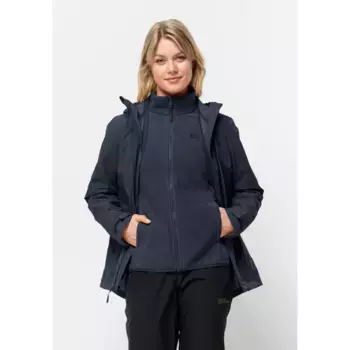 Функциональная куртка 3-в-1 Jack Wolfskin "MOONRISE 3IN1 JKT W" (2 шт.), с капюшоном, синий