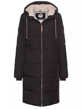 Функциональная куртка Camel Active Langer Puffermantel mit geftterter Kapuze, черный