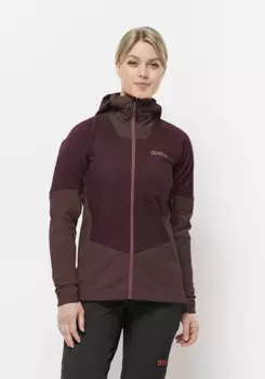 Функциональная куртка Jack Wolfskin "ALPSPITZE INS HYBRID W", с капюшоном, бордовый