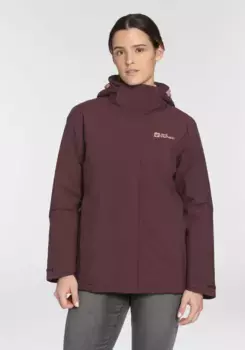 Функциональная куртка Jack Wolfskin "D функциональная куртка WALDVILLE", с капюшоном, бордовый