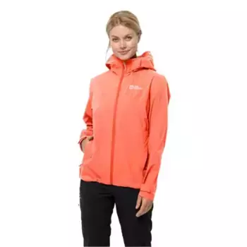Функциональная куртка Jack Wolfskin "ELSBERG 2.5L JKT W", с капюшоном, водонепроницаемая, оранжевый