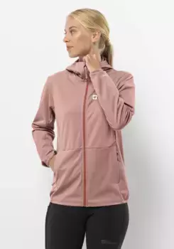 Функциональная куртка Jack Wolfskin "FELDBERG HOODY W", с капюшоном, цвет Rose-Dawn