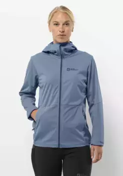 Функциональная куртка Jack Wolfskin "FELDBERG HOODY W", с капюшоном, синий