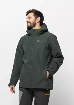 Функциональная куртка Jack Wolfskin "FERNBLICK 2L JKT M", с капюшоном, цвет Black-Olive