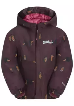 Функциональная куртка Jack Wolfskin "GLEELY 2L INS PRINT JKT K", с капюшоном, цвет Boysenberry-51