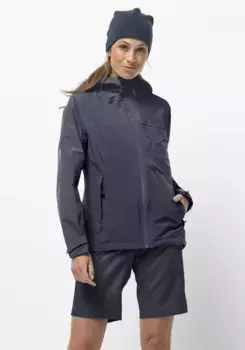 Функциональная куртка Jack Wolfskin "GO HIKE JACKET W", с капюшоном, цвет Grafit