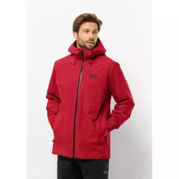 Функциональная куртка Jack Wolfskin "HIGHEST PEAK 3L JKT M", с капюшоном, цвет Red-Glow
