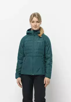 Функциональная куртка Jack Wolfskin "LAPAWA INS HOODY W", с капюшоном, зеленый