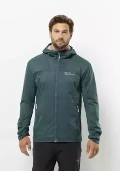 Функциональная куртка Jack Wolfskin "PRELIGHT ALPHA JKT M", с капюшоном, изумрудный