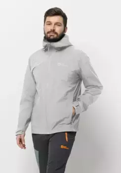 Функциональная куртка Jack Wolfskin "ROBURY 2L JKT M", с капюшоном, серый