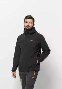 Функциональная куртка Jack Wolfskin "ROBURY 2L JKT M", с капюшоном, черный