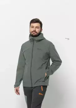 Функциональная куртка Jack Wolfskin "ROBURY 2L JKT M", с капюшоном, зеленый