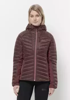 Функциональная куртка Jack Wolfskin "ROUTEBURN PRO INS JKT W", с капюшоном, бордовый