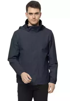 Функциональная куртка Jack Wolfskin "STORMY POINT 2L JKT M", с капюшоном, водоотталкивающая, ветрозащитная и дышащая, синий